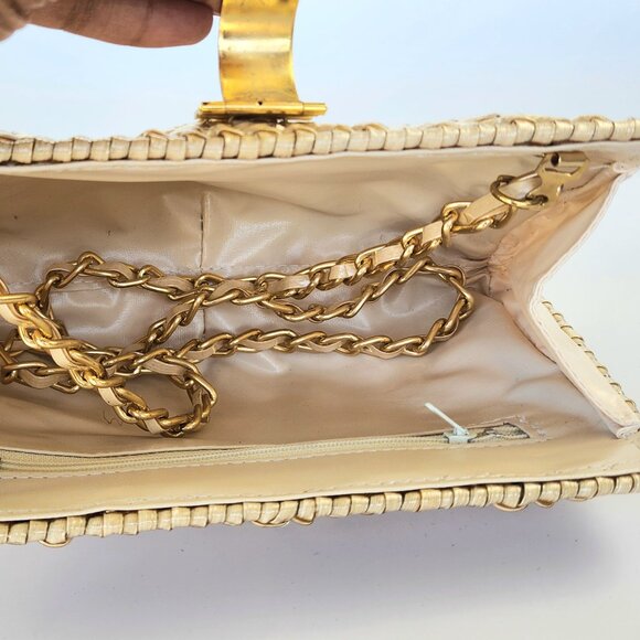 Vintage - Beige - PVC - Crossbody Bag - Made in HongKong - Picture 4 of 10